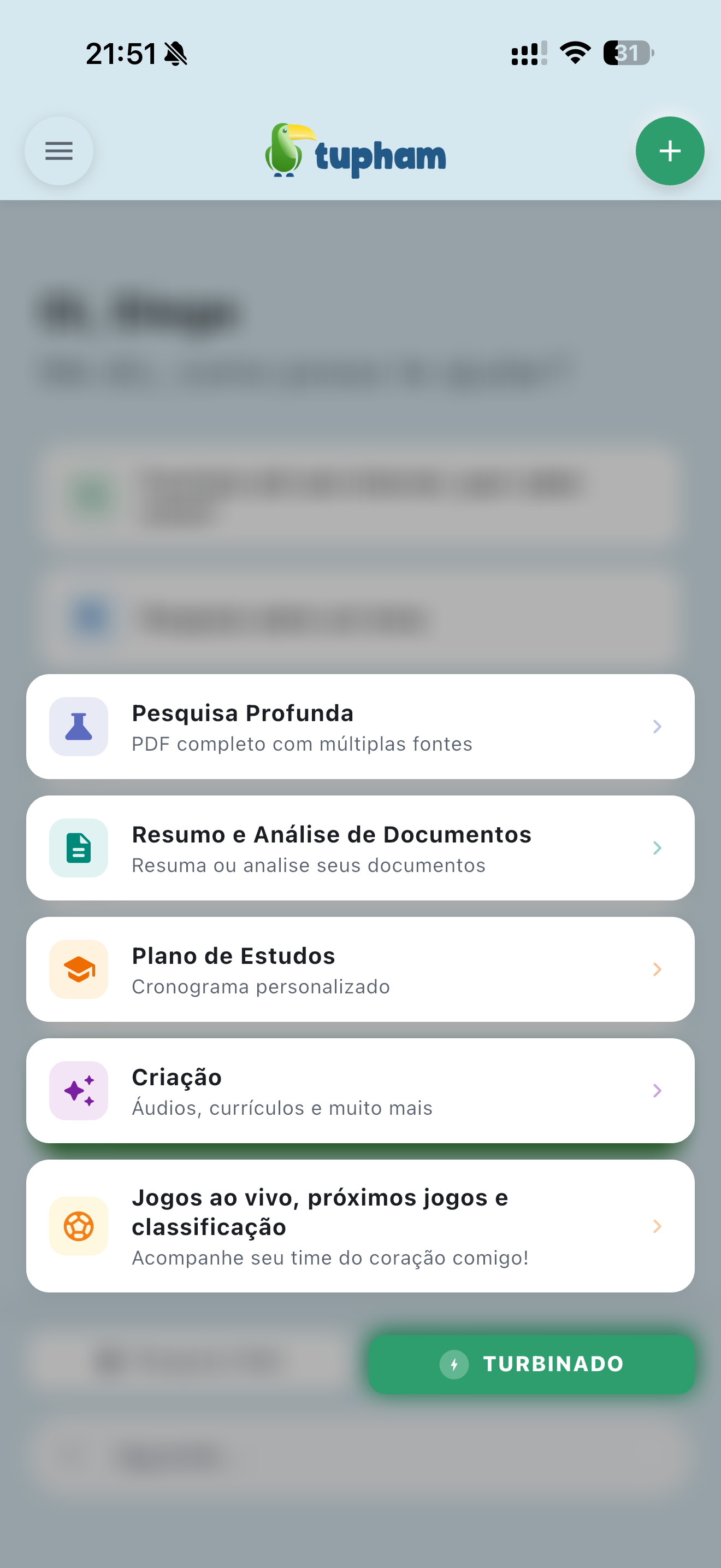 Plano de estudos do Tupham